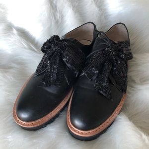 Black Zara derby shoes